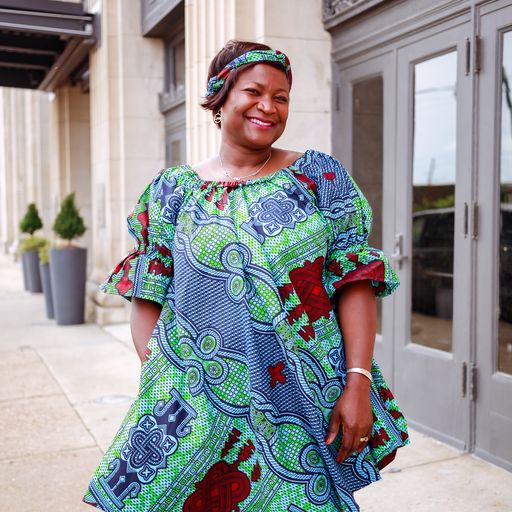 Ankara Off-shoulder Elastic-dress, African Print Dress, African