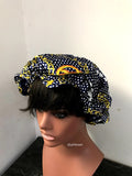 African Print Satin Lined Hair Bonnet