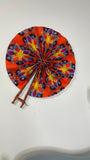 African Print Decorative Jumbo Wall Fan